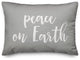 Peace On Earth, Gray 14x20 Lumbar Pillow