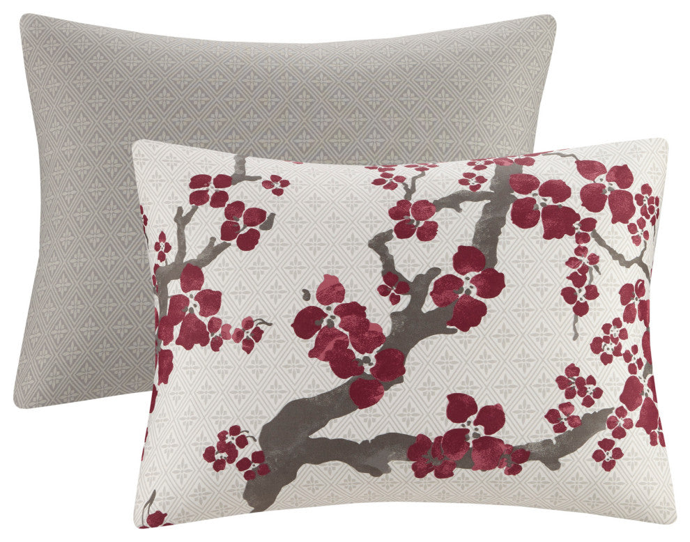 N Natori Cherry Blossom Duvet Cover Mini Set, Queen