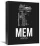 "MEM Memphis Airport Black" Fine Art Print