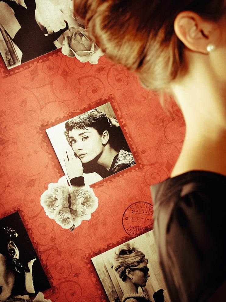 Dekora Natur 6, Naturally Multifaceted Metallic, Red, Black Wallpaper Roll