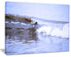 "Crisp Blue Waves Splashing Beach" Seascape Wall Art, 40"x30"