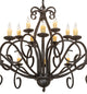 60 Wide Sienna 18 Light Two Tier Chandelier