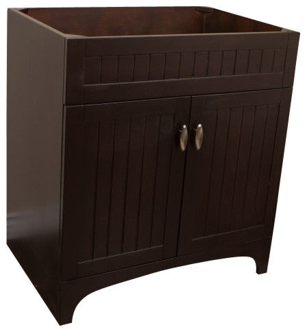 32" Single Sink Vanity, Sable Walnut Cabinet Only