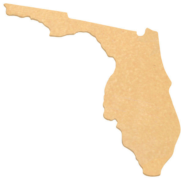 State Shaped Cutting Boards, Amber Bamboo, Florida