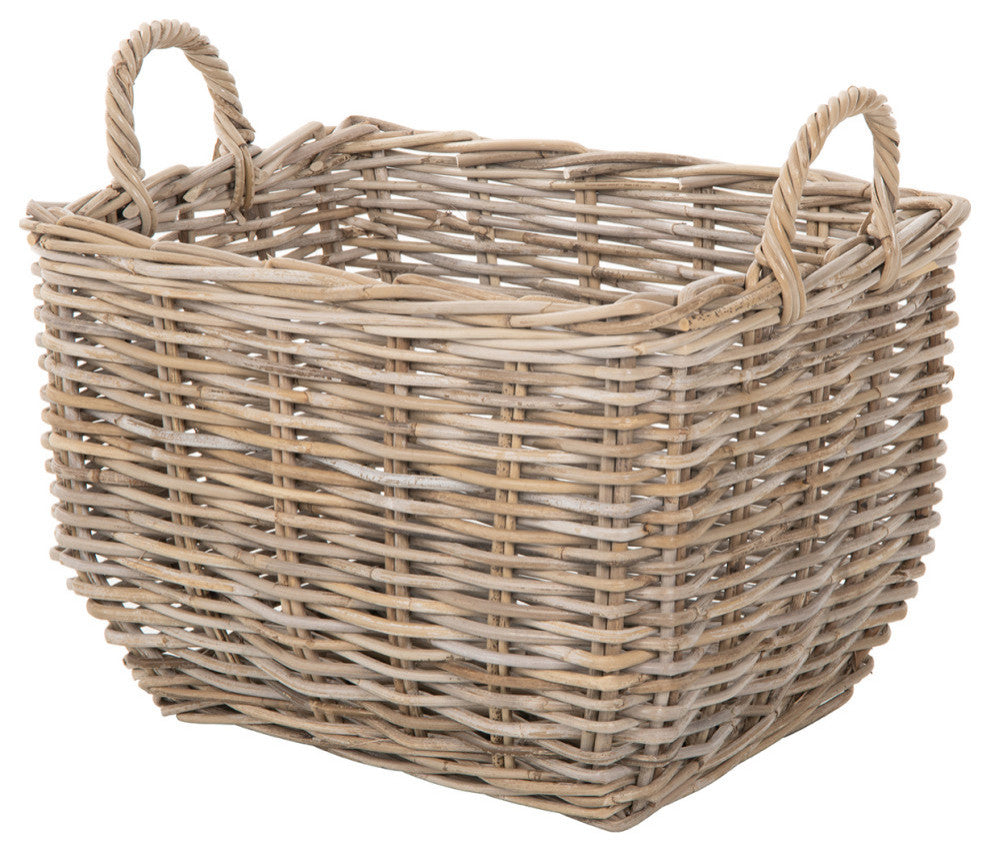 Kobo Rectangular Storage Basket, Large, Gray-Brown
