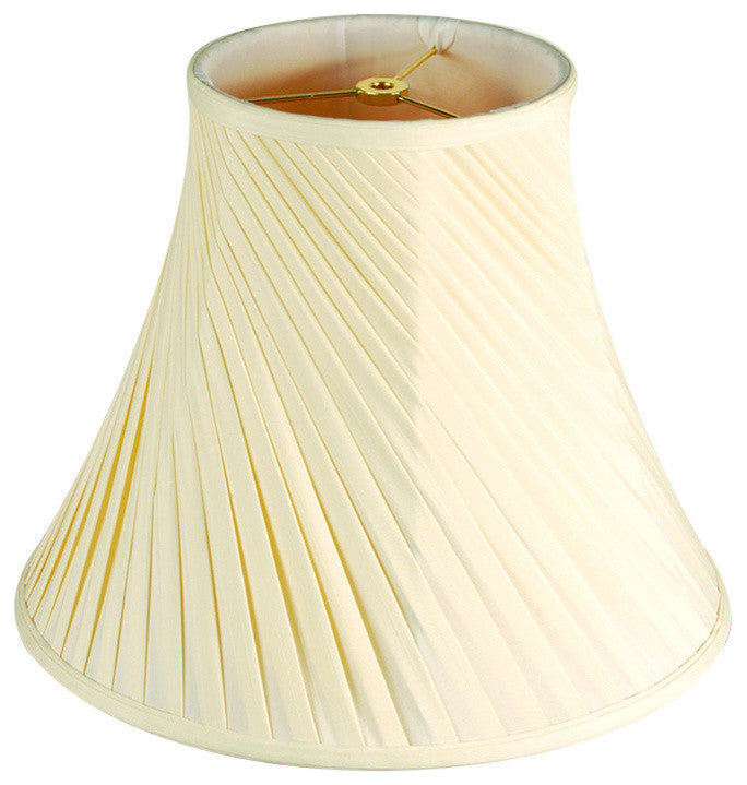 Crisp Linen Twist Bell Lamp Shade 8"x16"x12"