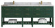 Parker 84" Double Sink Bath Vanity, Lafayette Green 2" Viola Gold