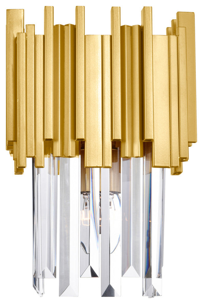 Deco 1 Light Wall Light With Medallion Gold Finish