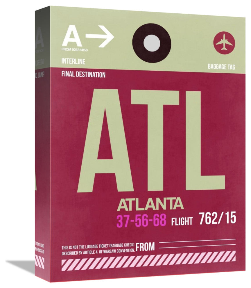 "ATL Atlanta Luggage Tag 2" Fine Art Print