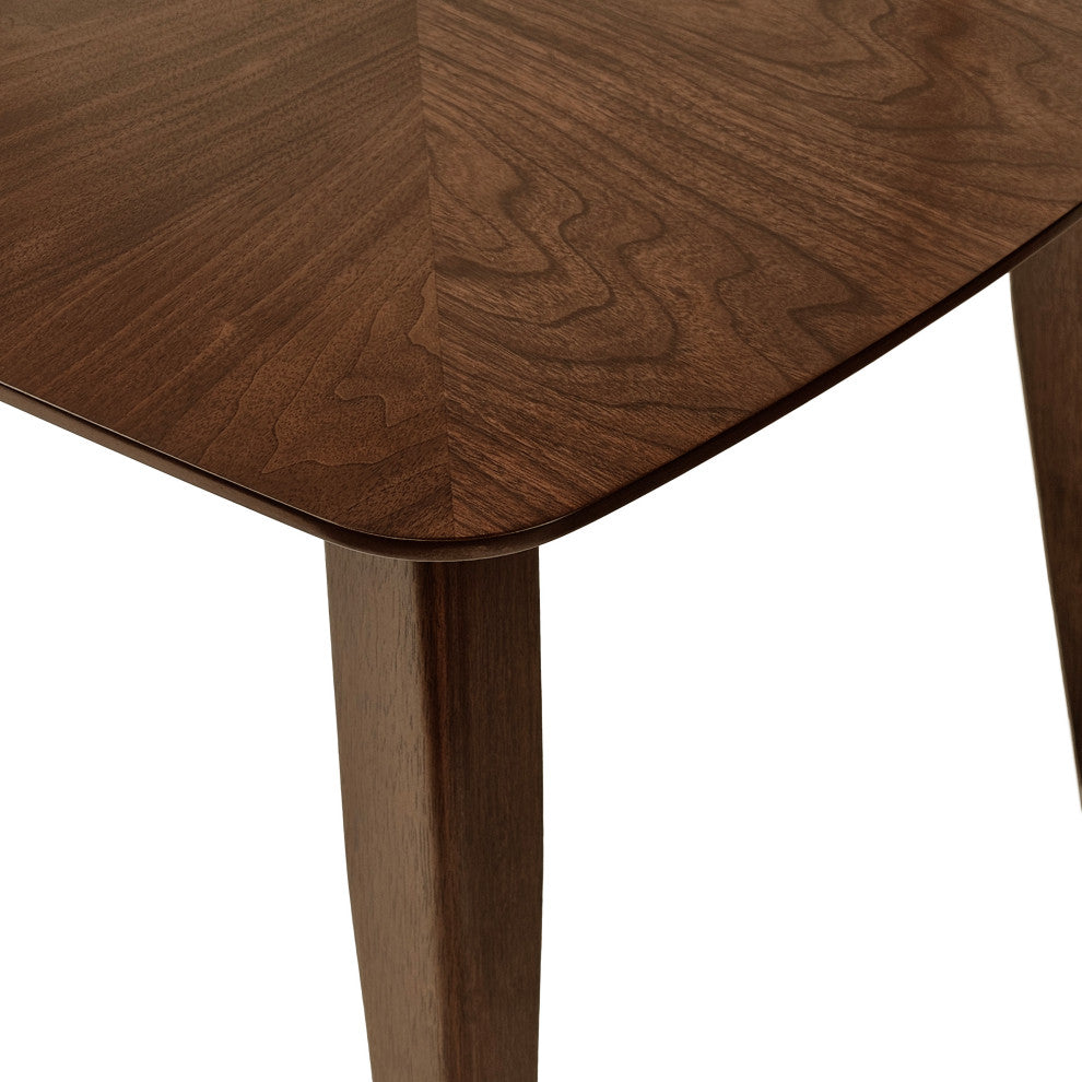 GDF Studio 7-Piece Mid-Century Dining Set, Table & 6 Chairs, Mint/Walnut