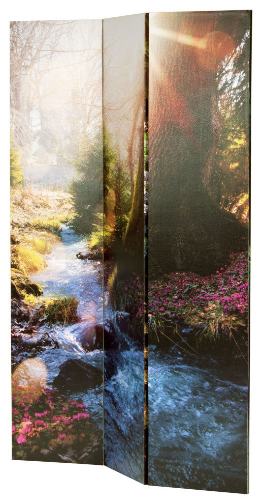 6' Tall Double Sided Stairway to Heaven Canvas Room Divider