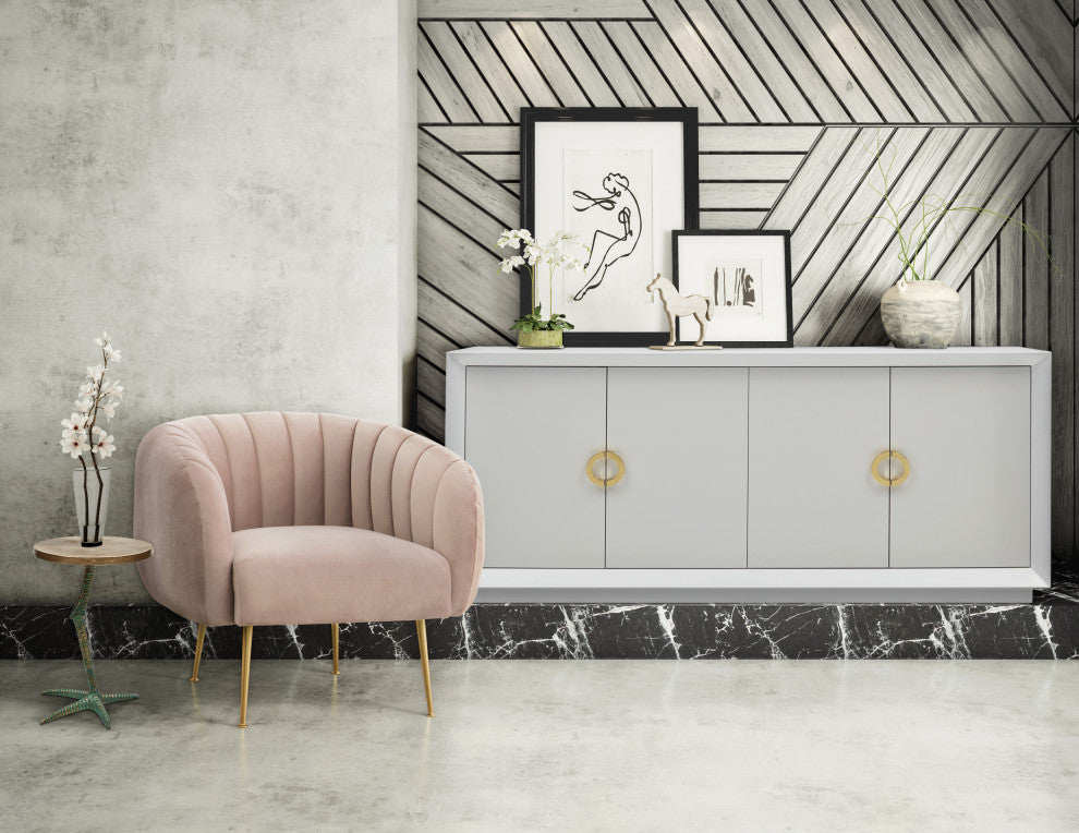 Elements Pavo End Table, Antique Brass