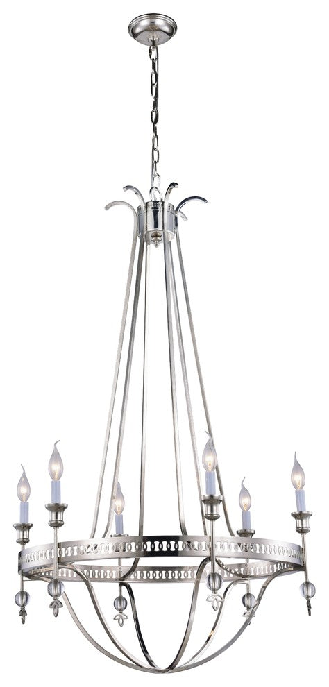Elegant Lighting Phoebe Collection Pendant, Polished Nickel