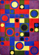Kid Essentials Rug, City Block, Red, 5'4"x7'8"