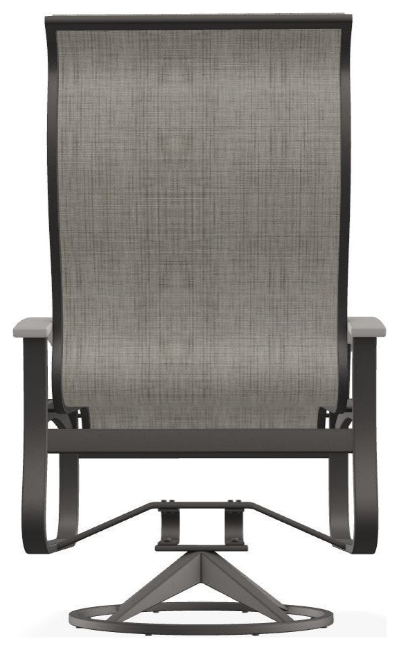 Belle Isle Sling Outdoor Swivel Rocker, Smoke/Warm Gray
