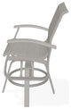 Belle Isle Sling Balcony Height Outdoor Swivel Chair, Deacon/Warm Gray