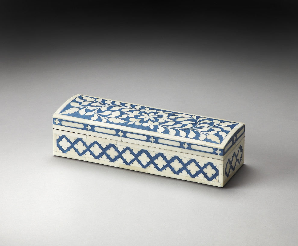 Butler Amanda Blue Bone Inlay Storage Box