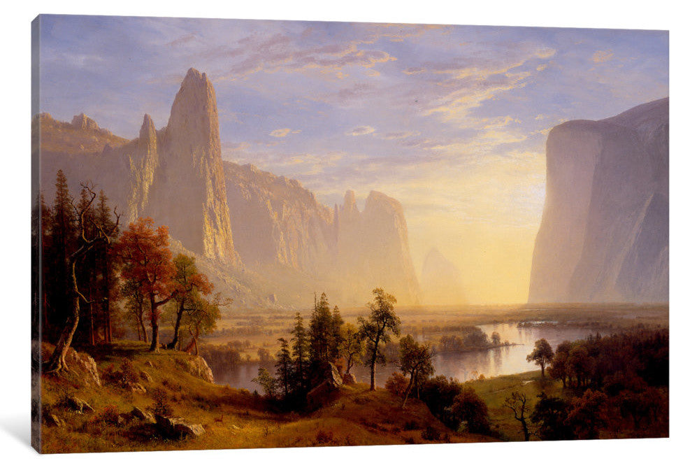 "Yosemite Valley" by Albert Bierstadt, 26x18x1.5"