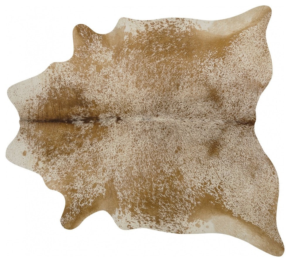 Pergamino Brown Speckles Cowhide Rug, Extra Large