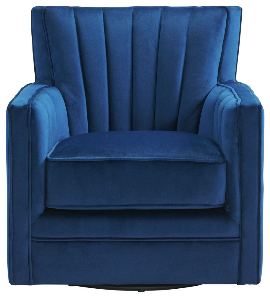 Picket House Furnishings Lawson Swivel Chair, Cobalt