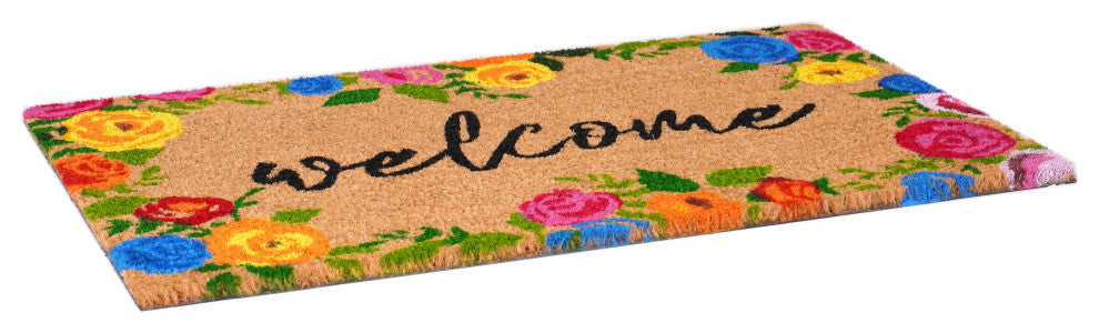 Calloway Mills Colorful Roses Welcome Doormat, 24" X 36"