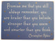 Promise Me That You Will Always Remember Wooden Sign, Light Blue, 9x12x.5