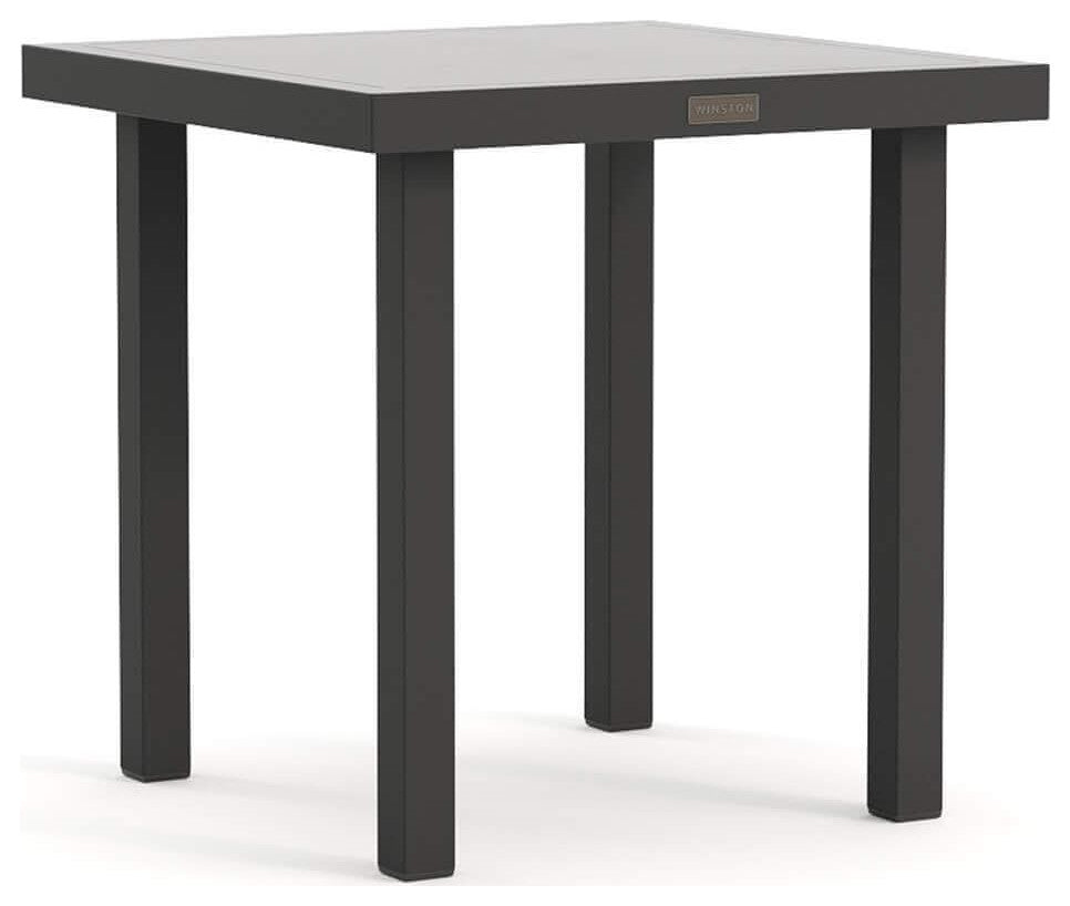 Solid Top 24" Square Side Table, Driftwood