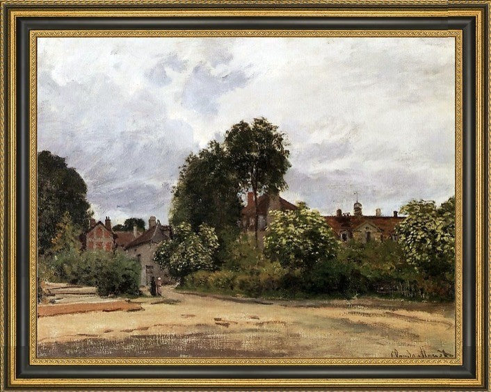 Claude Oscar Monet Argenteuil, The Hospice Framed Premium Canvas Print, 18"x24"
