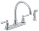 Moen CFG CA41613 Capstone Two-Handle Kitchen Faucet with Side Spray (Chrome)