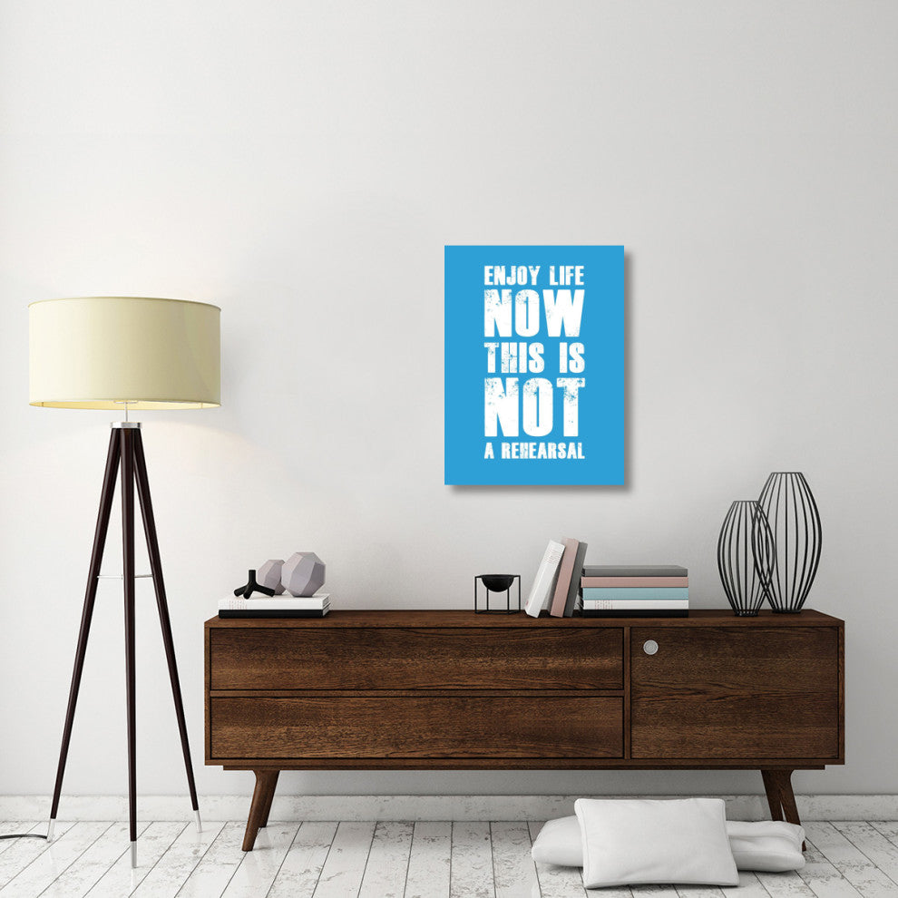"Enjoy Life Now Poster  Blue" Fine Art Print