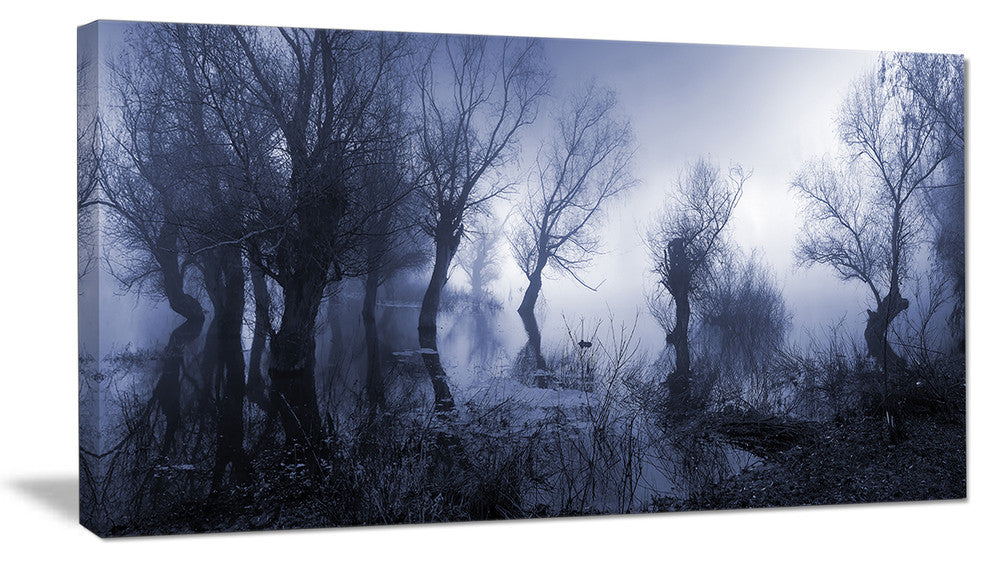 Creepy Landscape in Sepia Tones, Large landscape Canvas Art Print, 60"x28"