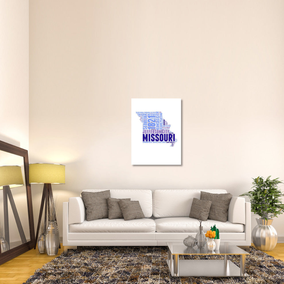 "Missouri Word Cloud Map" Fine Art Print