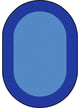 All Around Rug, Blue, Oval, 92"x64"