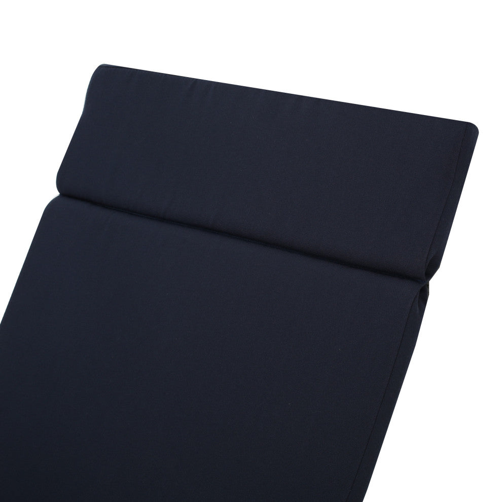 GDF Studio Soleil Outdoor Chaise Lounge Cushion, Navy Blue