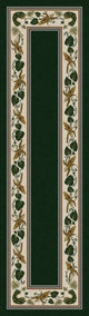 Emerald Three Sisters Rug, Green, 2'x8', Runner