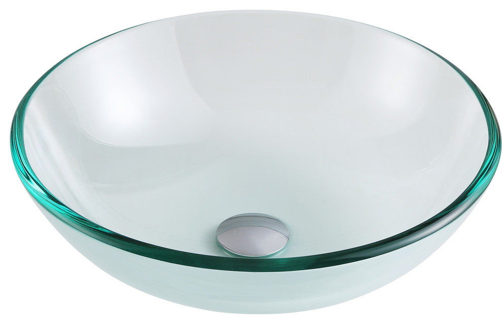 ANZZI Etude Series Deco-Glass Vessel Sink with Fann Faucet