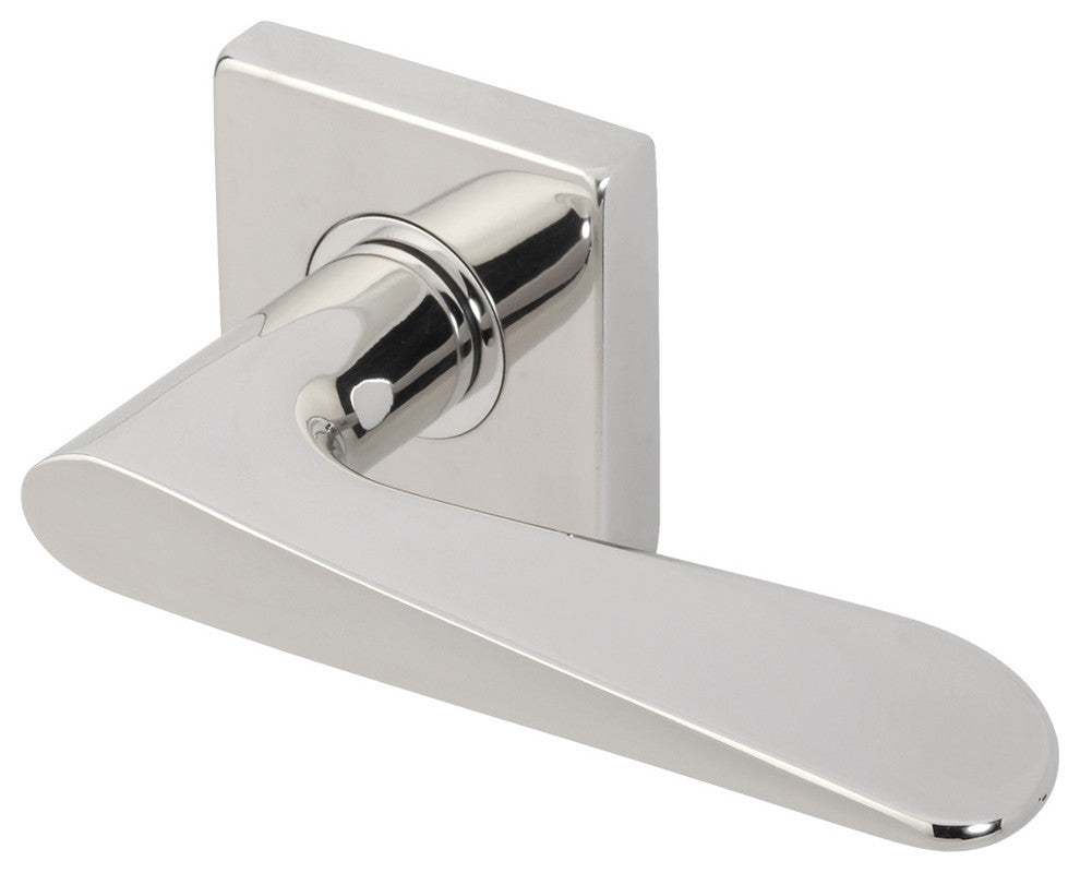 Ecco Lever, Tubular Privacy, Polished Stainless Steel, 2-3/8" Backset