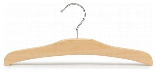 12" Children's Decorative Wooden Dress or Shirt Hanger, Set of 25