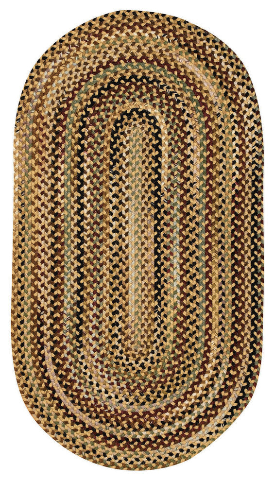 Capel Bangor Amber 0070_100 Braided Rugs - 11' 4" X 14' 4" Oval