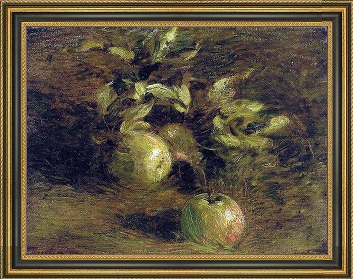 Henri FantinLatour Apples Framed Premium Canvas Print, 18"x24"