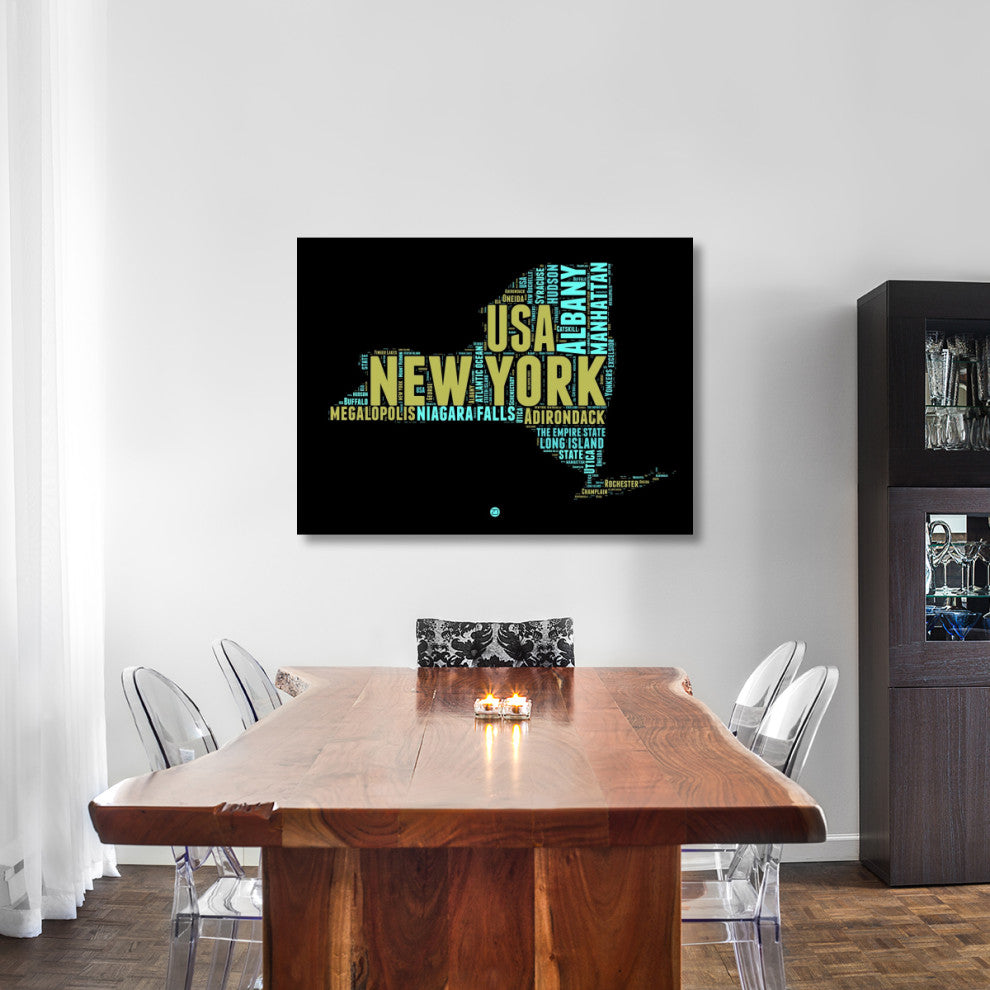 "New York Word Cloud 1" Fine Art Print