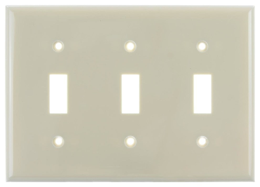 Sunlite E103/I 3 Gang Toggle Switch Plate, Ivory