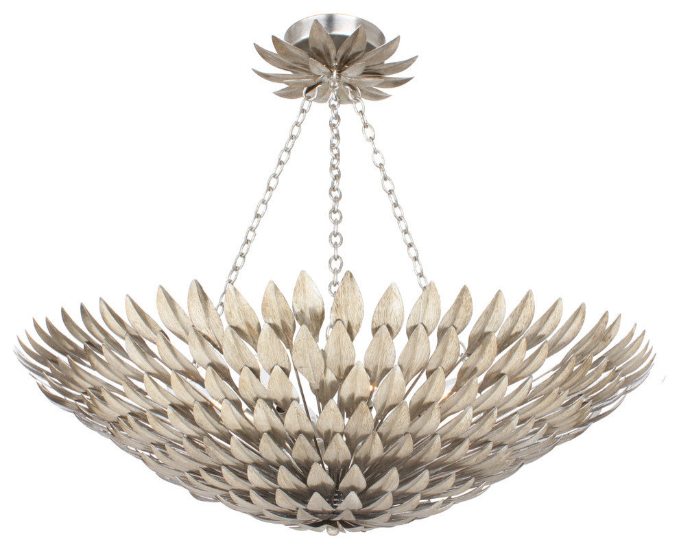 Crystorama 519-SA_CEILING, 8-Light Ceiling Mount, Antique Silver