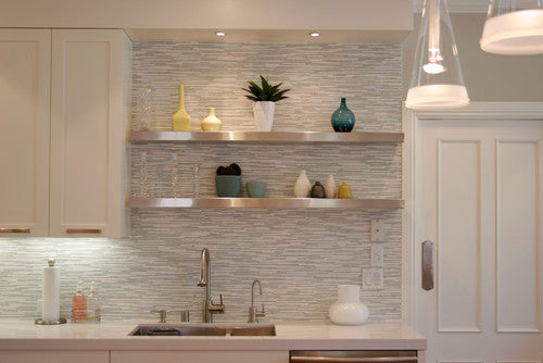 Stainless Steel Floating Shelves- Seamless, 36"