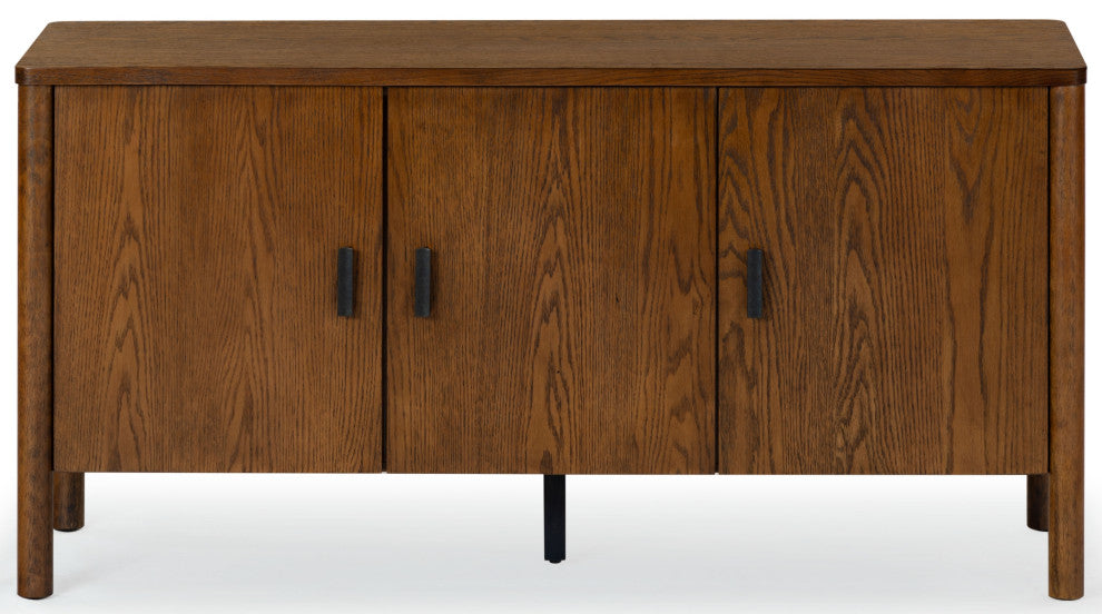 Safavieh Couture Jaylessa Wood 3 Door Sideboard, Medium Oak