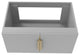 CastelloUSA Alpine 30" Wall Mounted Vanity, Base Only, Gray, Gold Handles