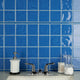 Twist Square Ceramic Mosaic Tile, Blue Sky