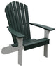 Poly Fanback Adirondack Chair, Turf Green, White Frame