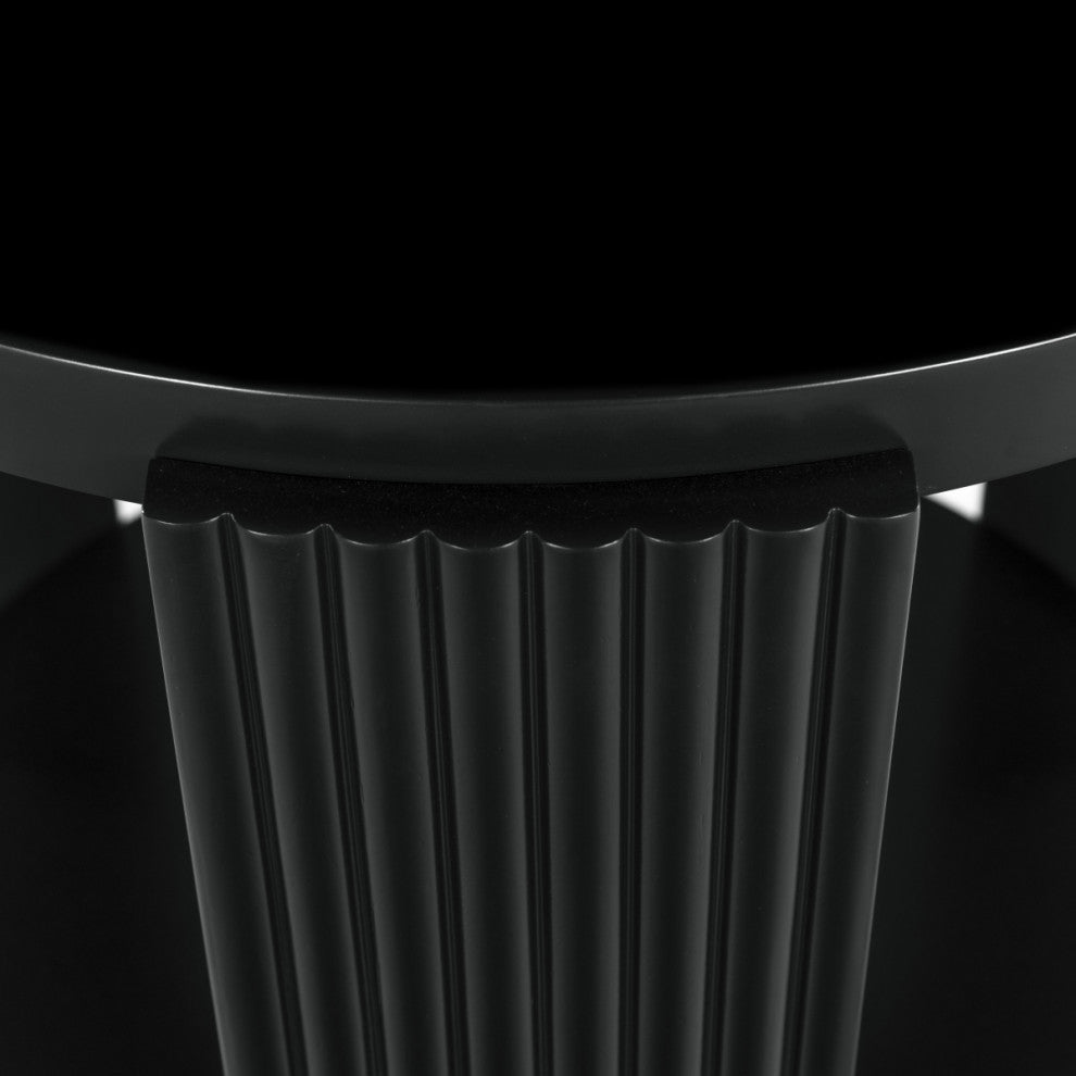 Safavieh Couture Liabella Round Wood Accent Table, Black