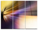 "Rays of Speed Purple Brown" Digital Metal Wall Art, 3 Panels, 36"x28"